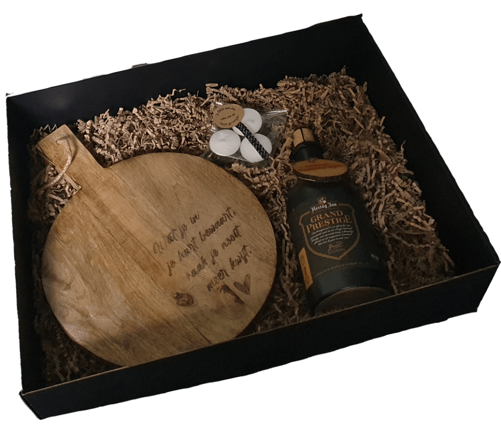 Woodlight en Drink geschenkbox
