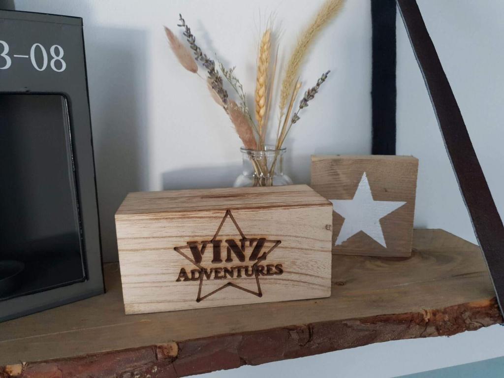 Houten spaarpot met naam