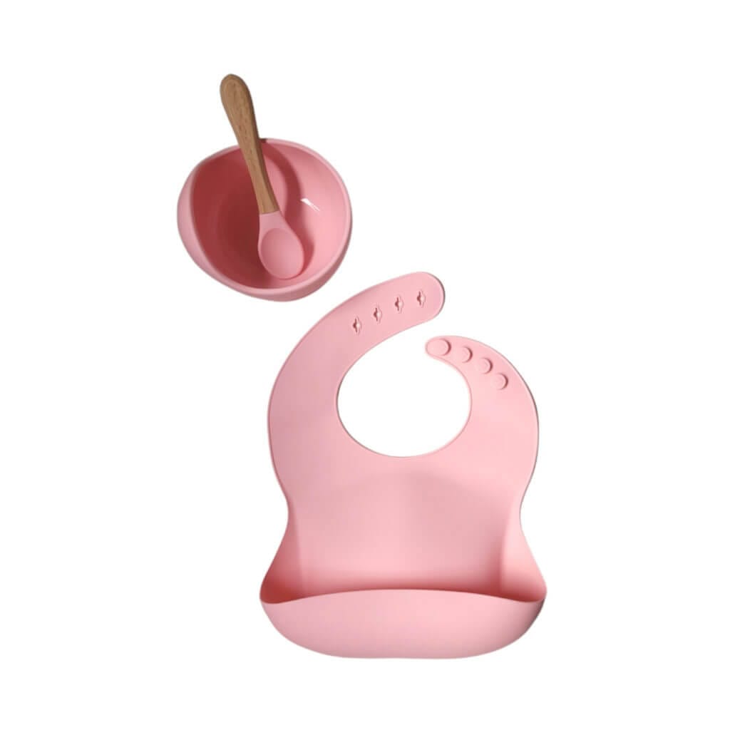 Gepersonaliseerde Slabber, kommetje & kinderlepeltje