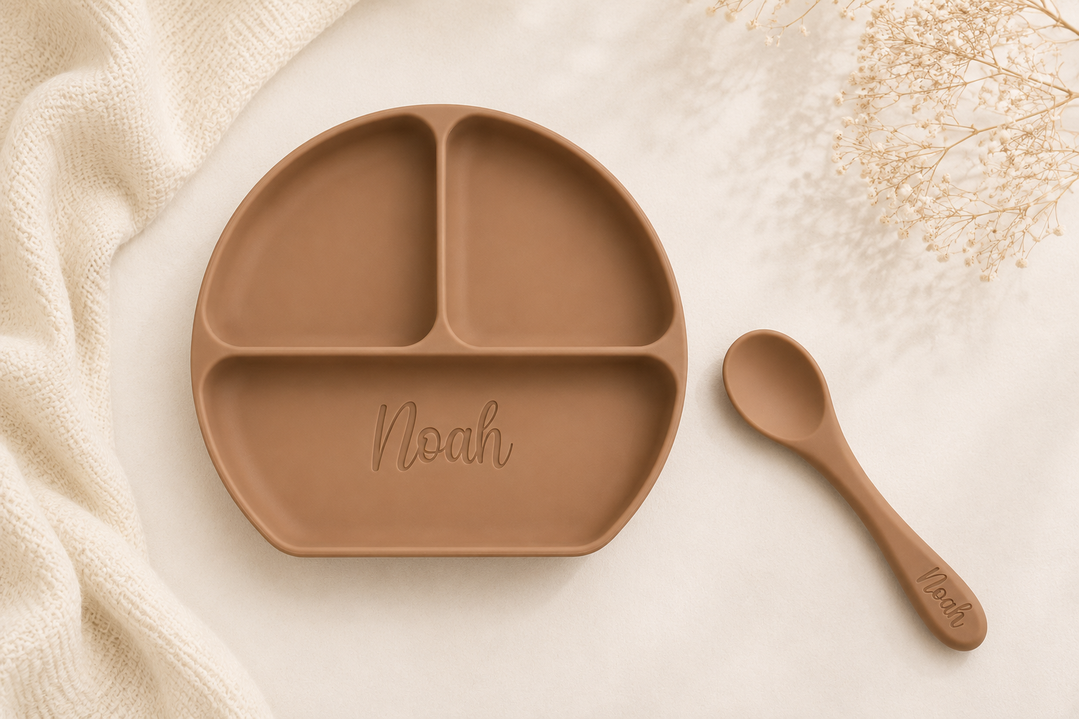 product foto bord en bestek khaki