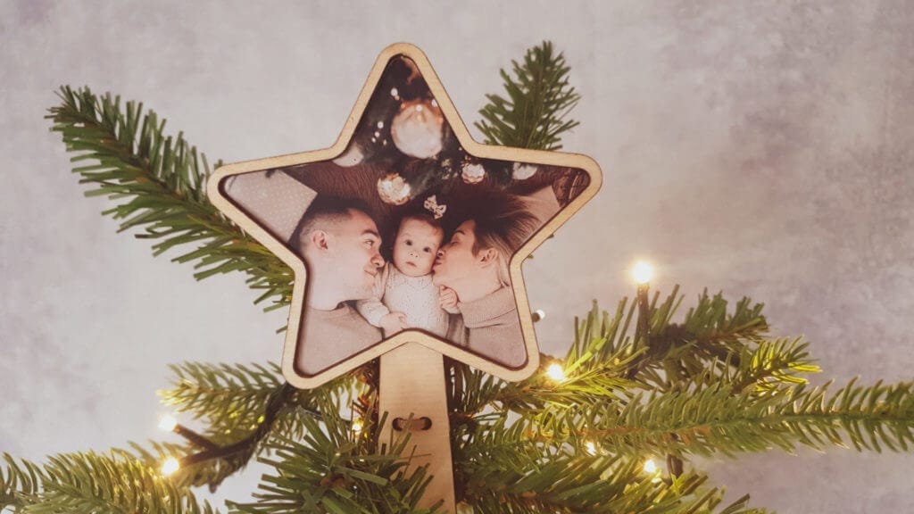 Kerstboom topper met foto