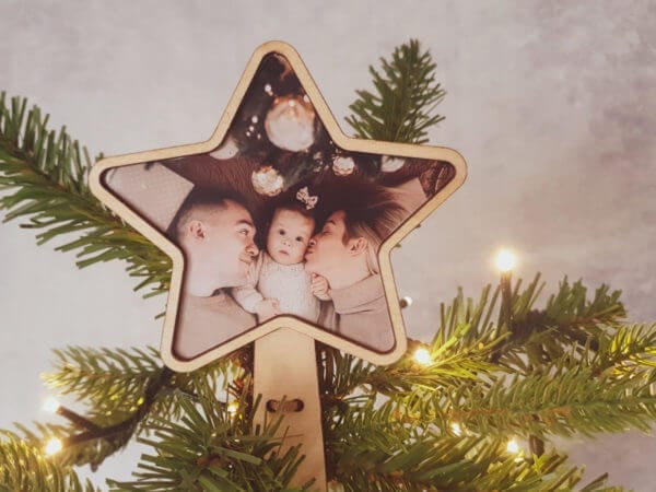 Kerstboom topper met foto