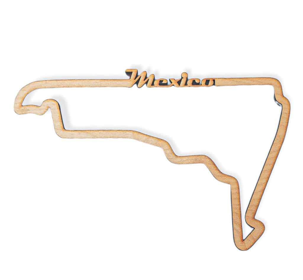 F1 Circuit Mexico | Wanddecoratie | Hout