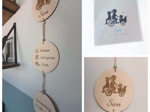 Geboortekaartje Hanger Hout