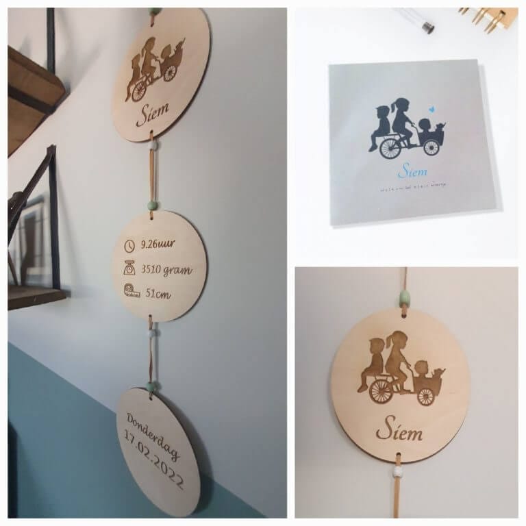 Geboortekaartje Hanger Hout