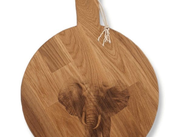 Serveerplank met olifant