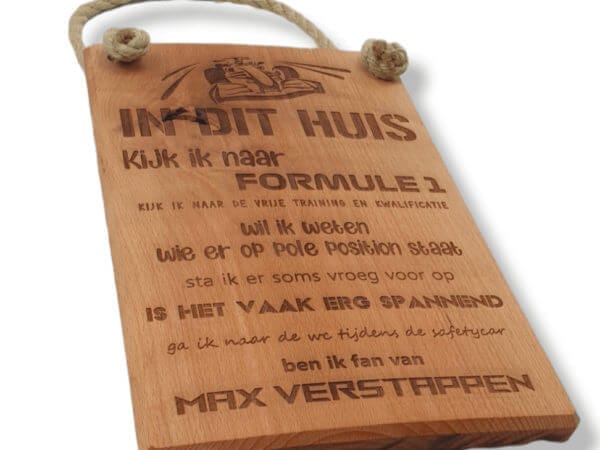 Tekstbord Formule 1