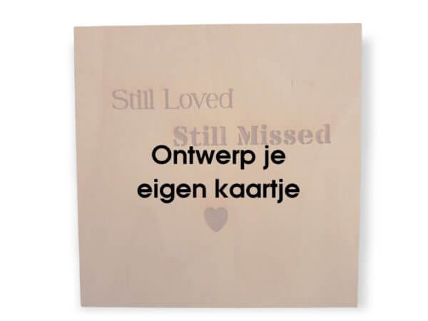 Houten kaartje ontwerpen