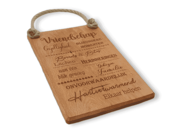 Tekstbord Vriendschap