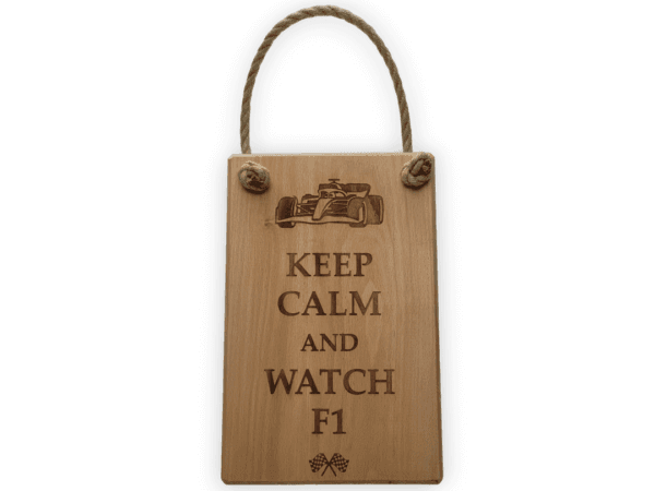 Tekstbord Keep Calm and Watch F1