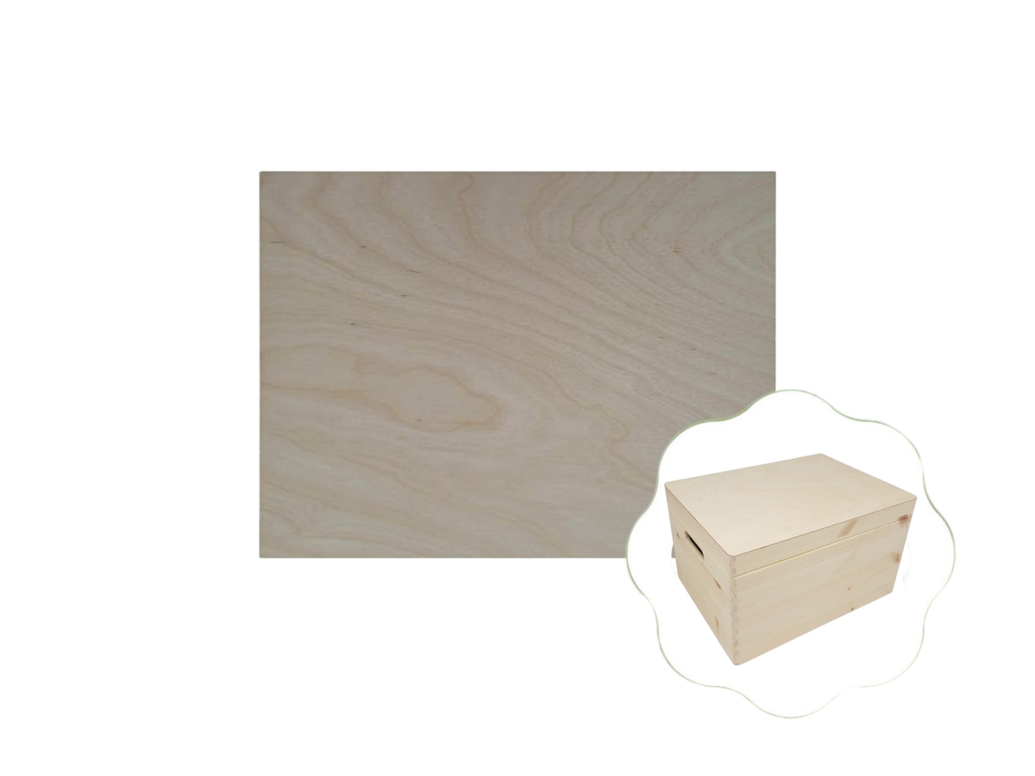 Houten kist M | grenen | 40 x 29,5 x 23 cm