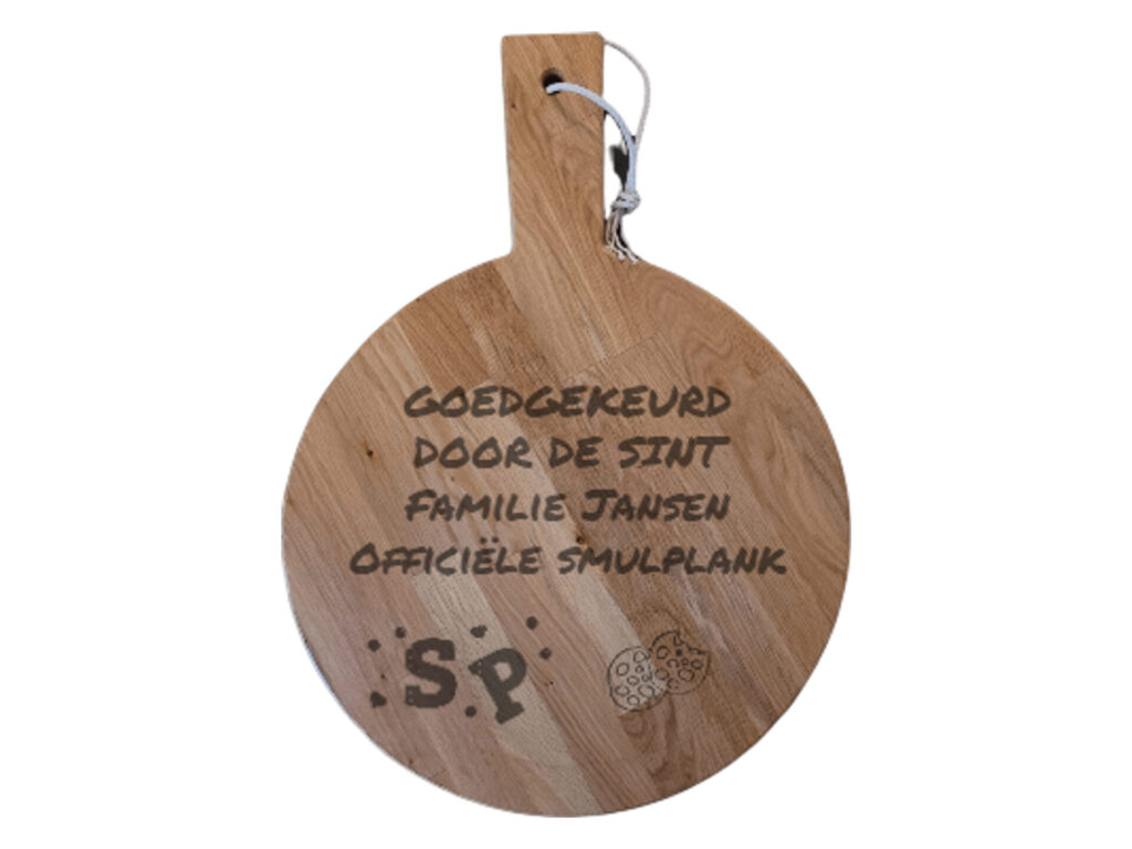 Borrelplank rond XL – Sinterklaas - Officiele smulplank