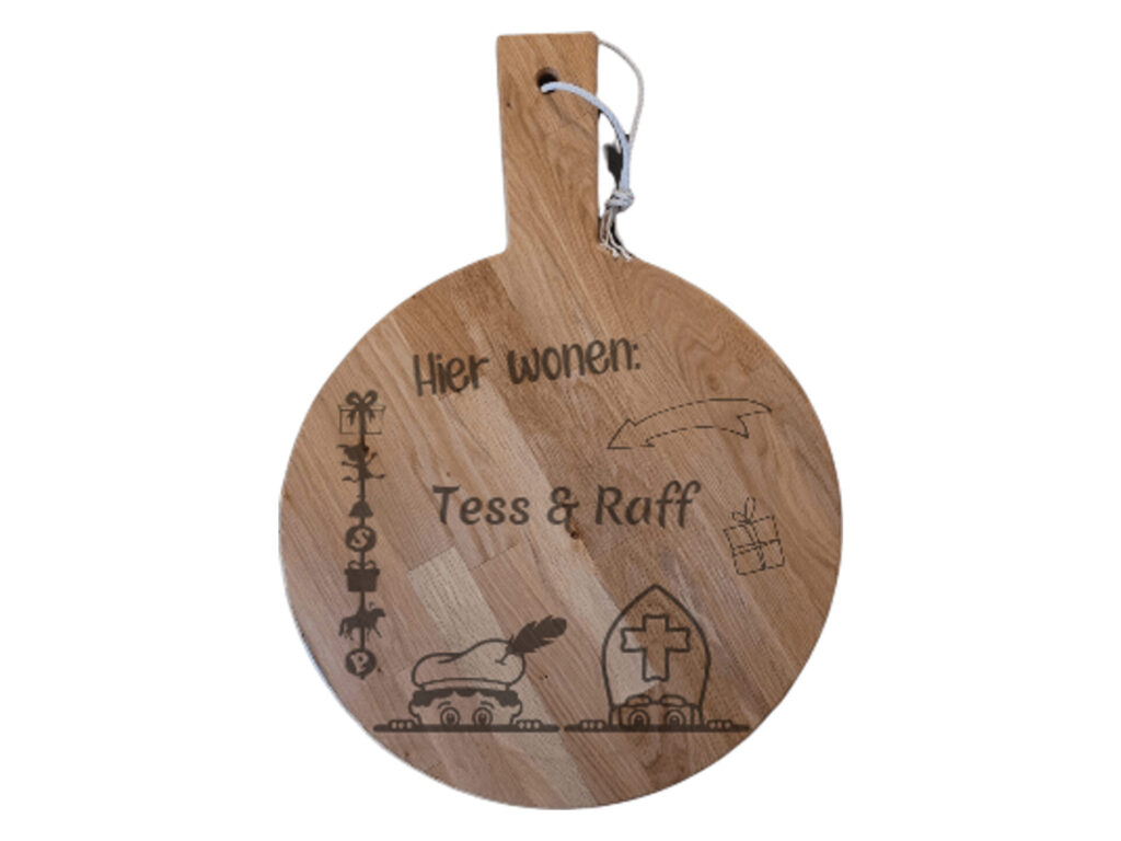 Borrelplank rond XL – Sinterklaas hier wonen