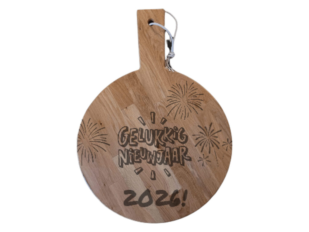 Borrelplank rond XL – Oud & Nieuw 2025