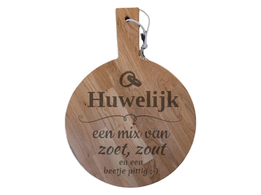 Borrelplank rond XL – Trouwen huwelijk mix