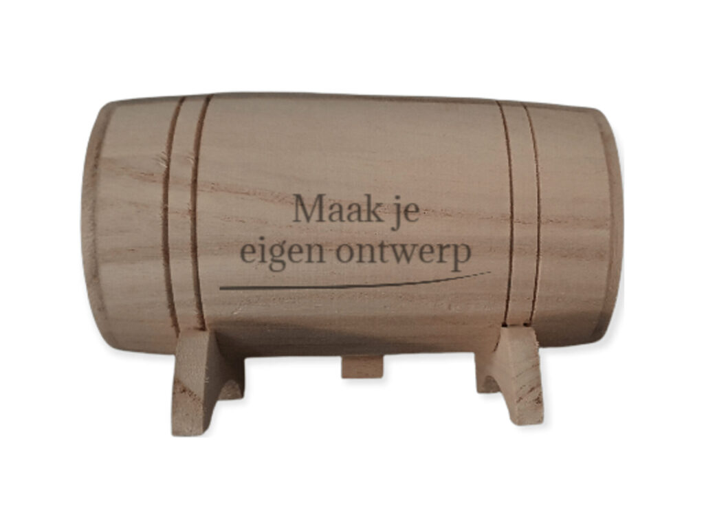 Houten wijnvat spaarpot – Maak je eigen ontwerp
