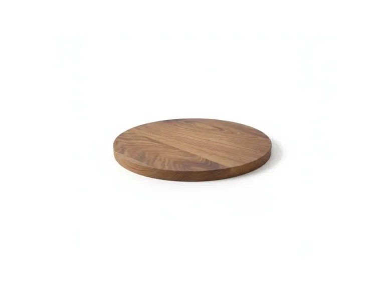 Plaquette rond _ 12 cm _ Eiken _ Leeg-Photoroom