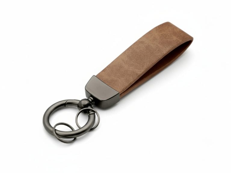 Sleutelhanger _ 12.5 x 2.5 cm _ Leer _ Leeg-Photoroom