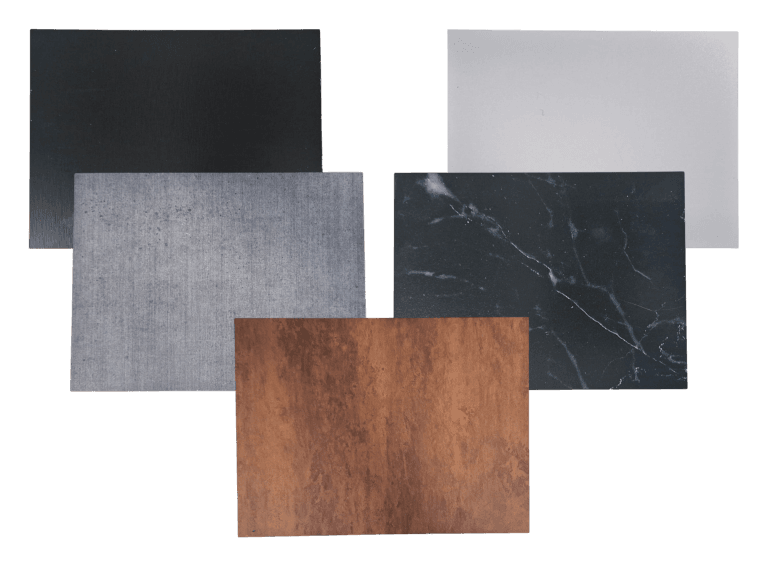 naambordjes zonder afstandshouders