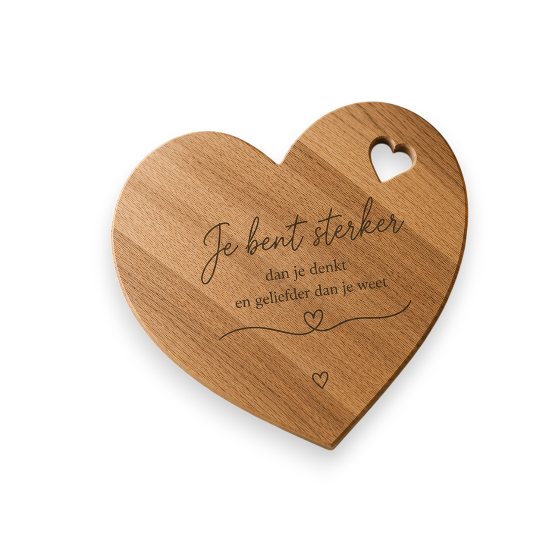 Hart onder de riem borrelplank