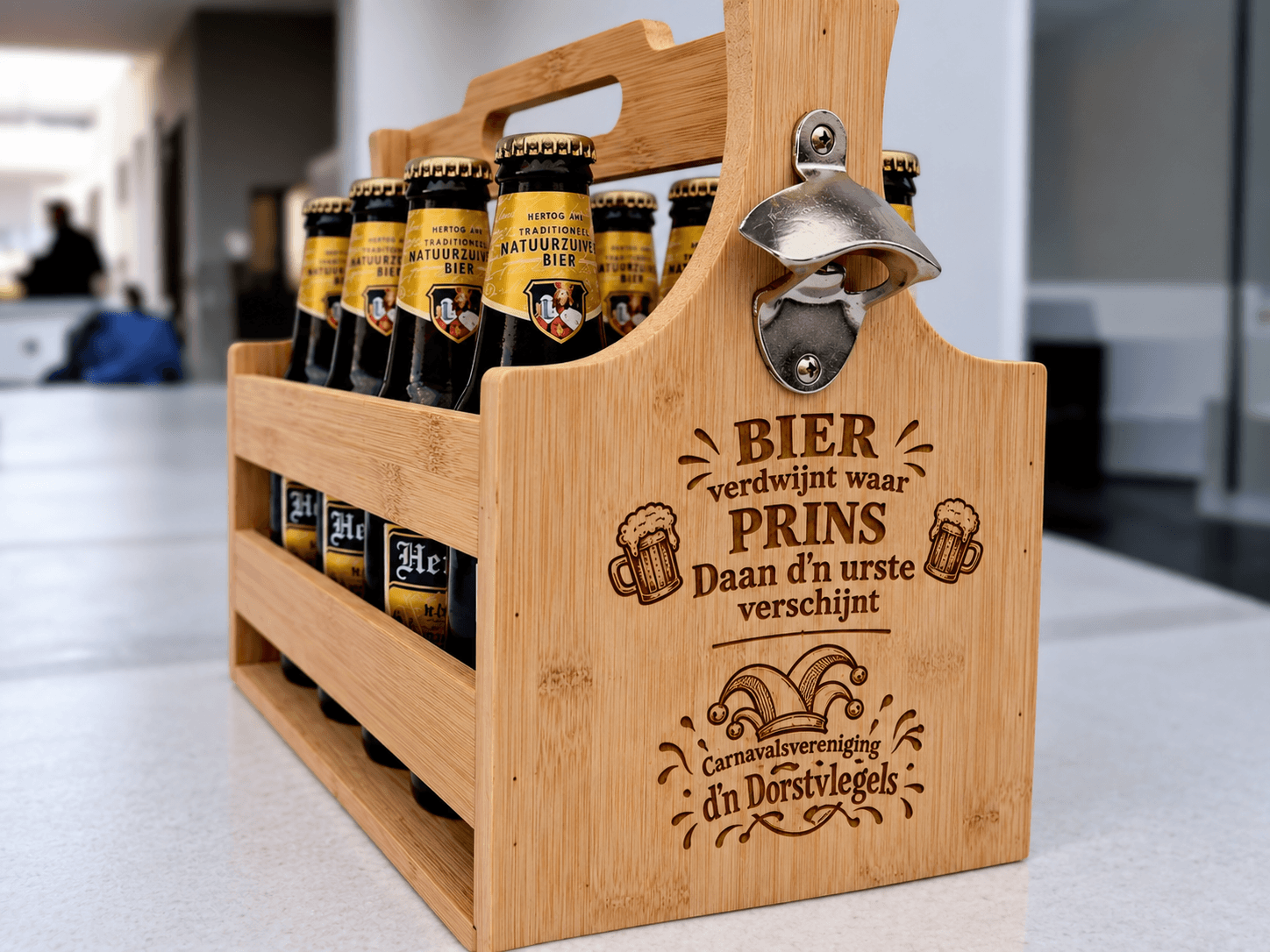 Bierkrat met foto of logo – personaliseer bij Namens Mij