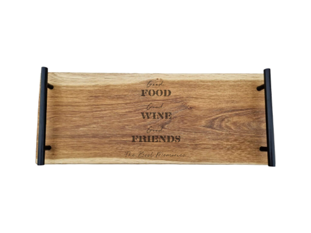 Eiken tapasplank 50 cm – Good food, good wine, good friends
