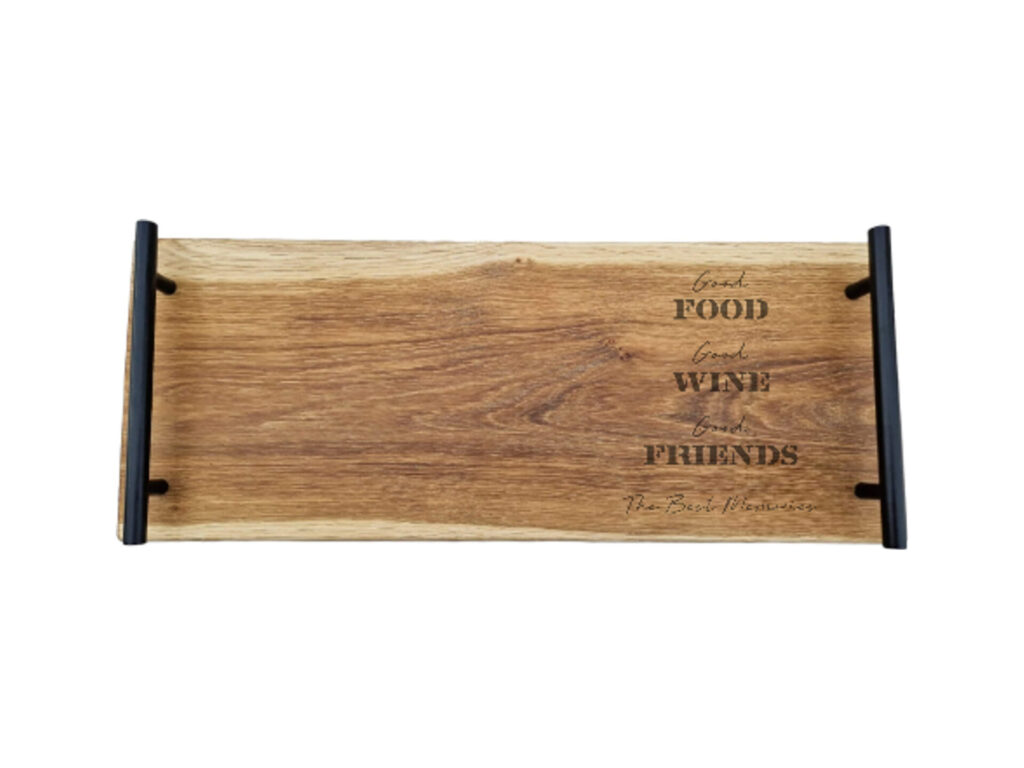 Eiken tapasplank 50 cm – Good food, good wine, good friends