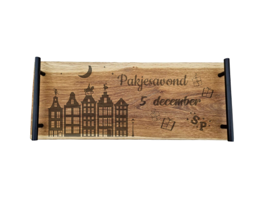 Eiken tapasplank 50 cm – Sinterklaas pakjesavond 5 december