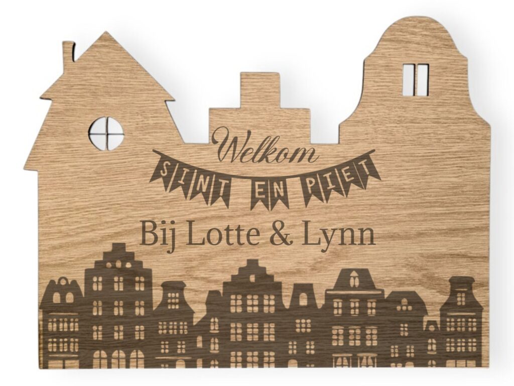 Schoenzetbord huis Welkom bij op witte achtergrond