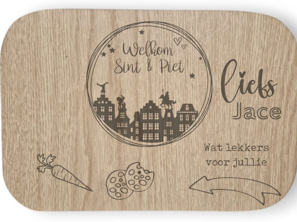Schoenzetbord rechthoek - Welkom liefs op witte achtergrond