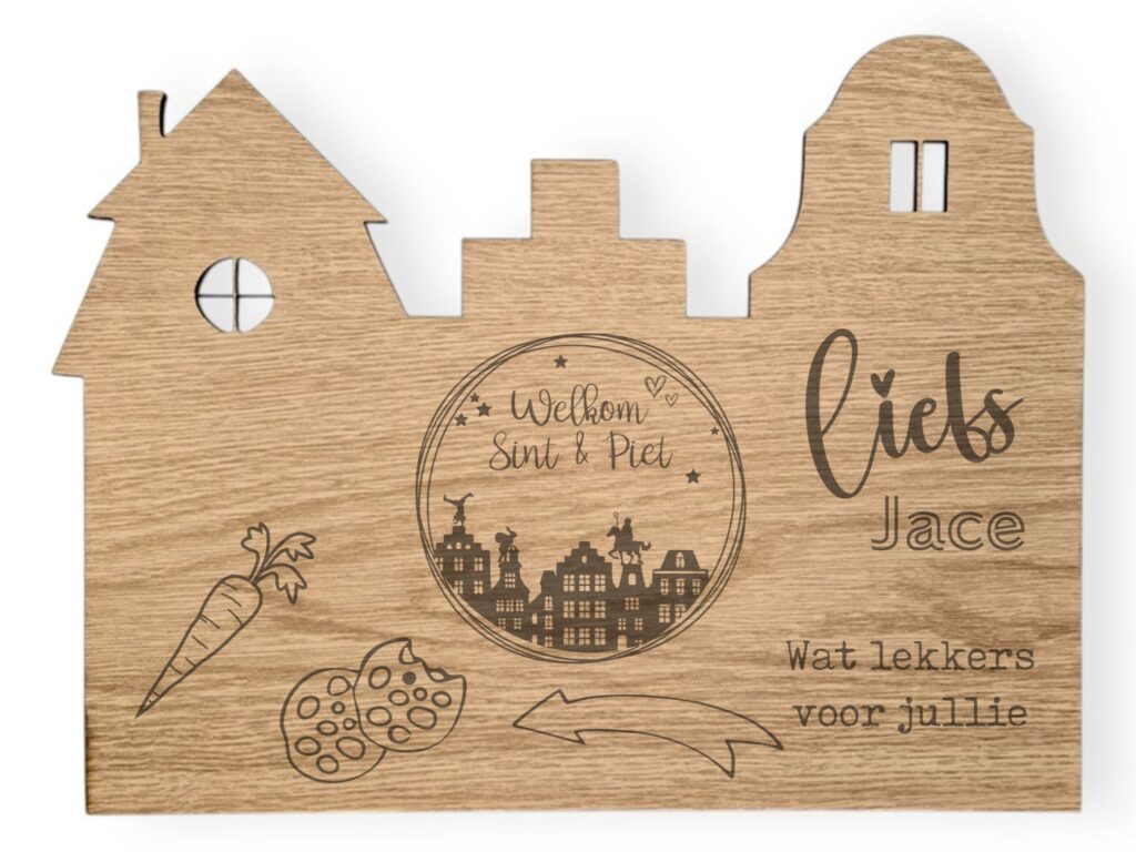 Schoenzetbord huis - Welkom liefs op witte achtergrond